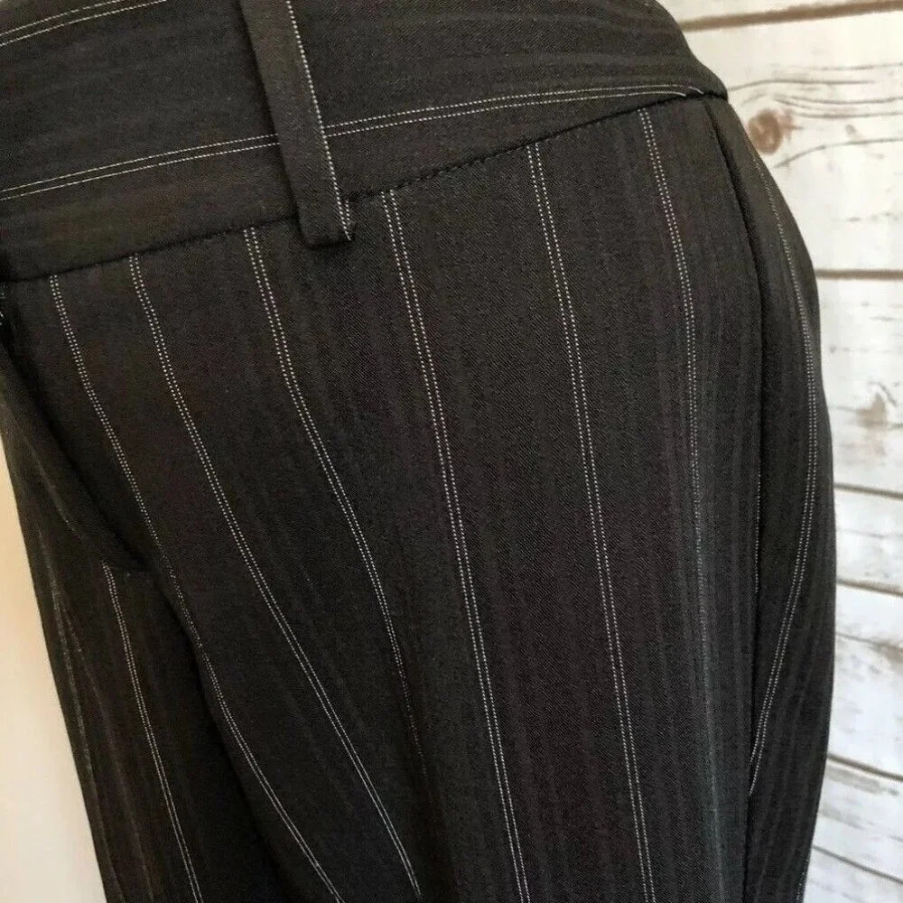 TAGLIA Women Striped Boot Cut Black White Work Trouser Career Pants Size 44 - Picture 8 of 12